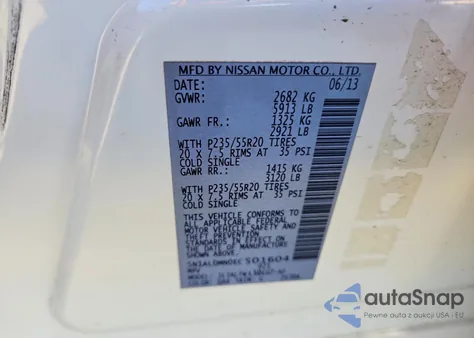 2014 Infiniti Qx60 z USA, uszkodzony, nr VIN 5N1AL0MN0EC501604